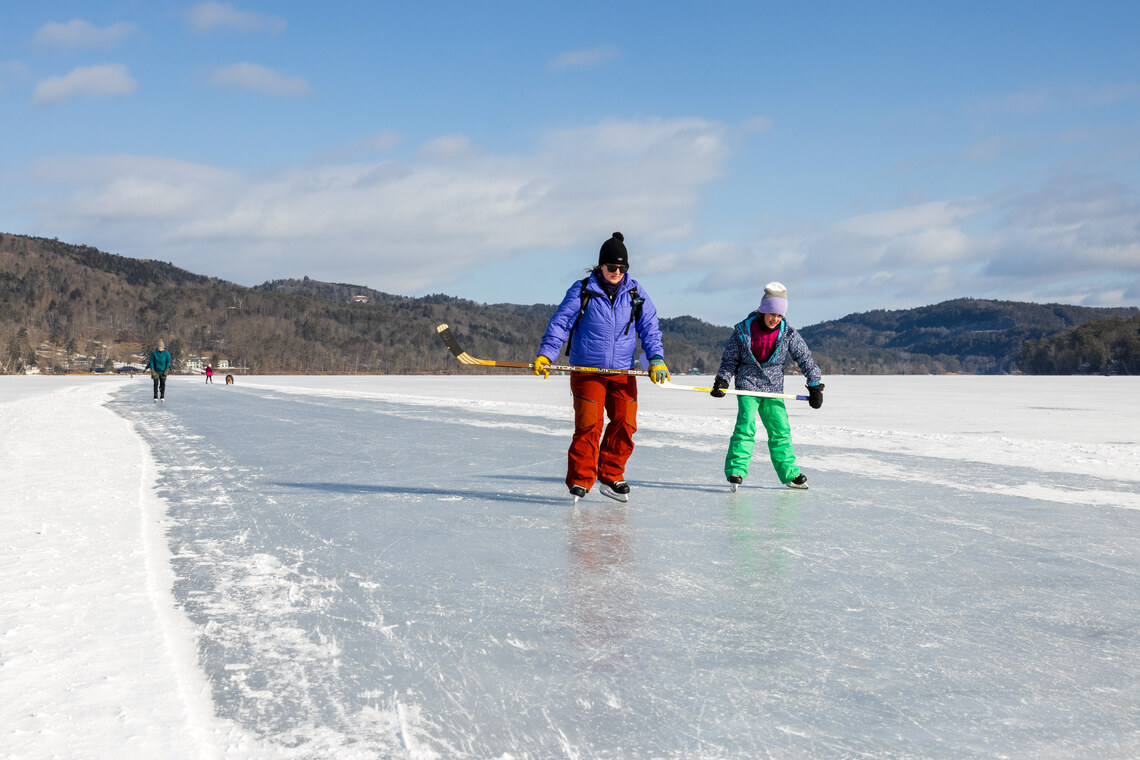 two skaters