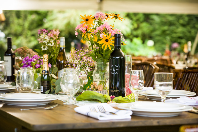 Hemlock Gardens Tent - Tablescape - Smith and Hook Wine