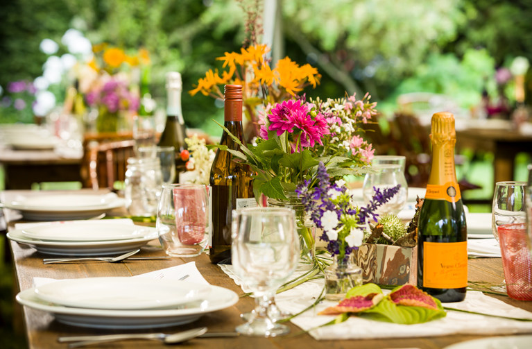 Hemlock Gardens Tent - Tablescape - Veuve