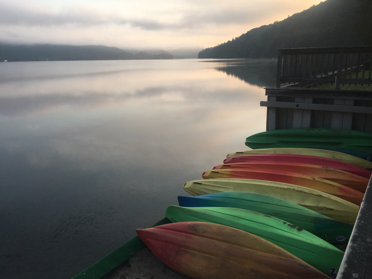 Morning with Kayaks